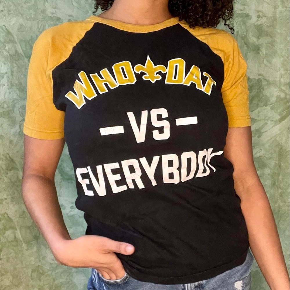 Black and Gold "Who Dat Vs. Everybody" Jersey T-Shirt